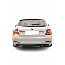Skoda Octavia MK3 (2013 - 2017) Custom Style Arka Tampon Eki - Difüzör (Plastik)